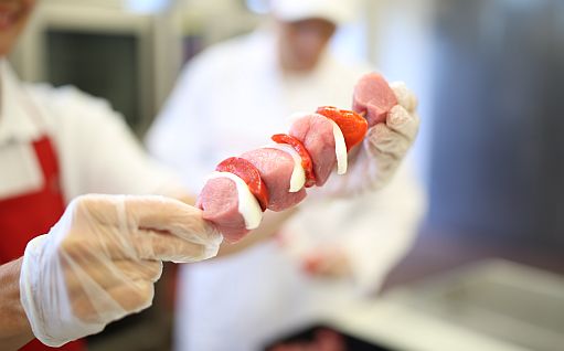 Schaschlikspieß aus Schweinefleisch